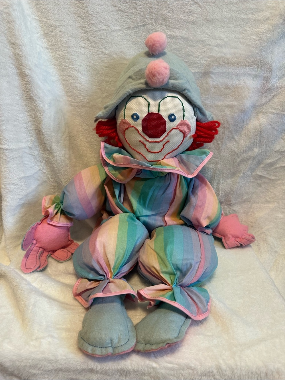 Vintage handmade clown doll